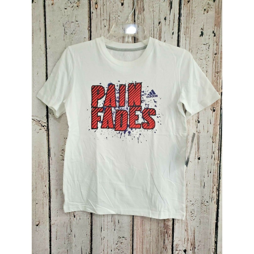 Boy's Medium ADIDAS Short Sleeve Graphic Tee 100%‎ Cotton T-Shirt Shirt Top New